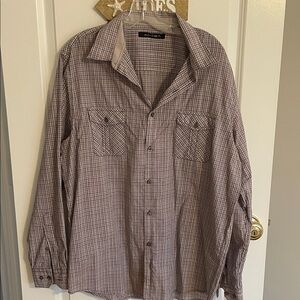 AXIST Men's Checkered Shirt - “purpleBrown”